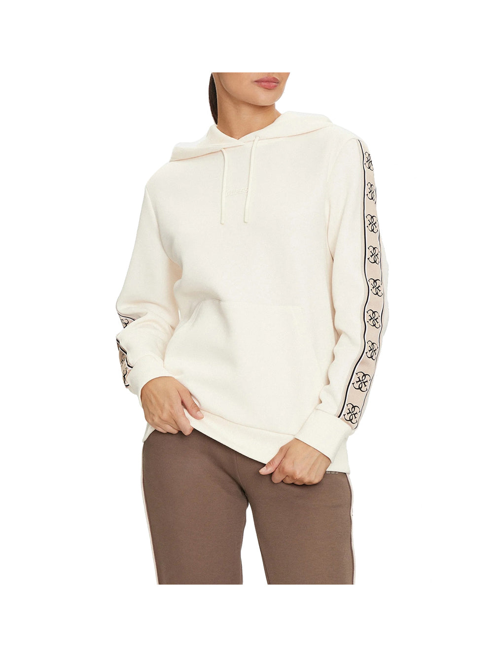 GUESS ATHLEISURE 2 USCITA Felpa Guess Carla Hooded - Beige Ocean salt
