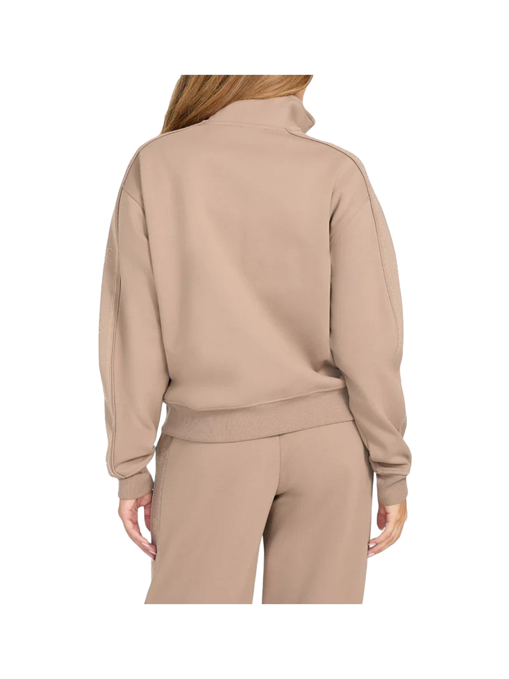GUESS ATHLEISURE 2 USCITA Felpa Guess Octavia Full-Zip - Beige Silk taupe