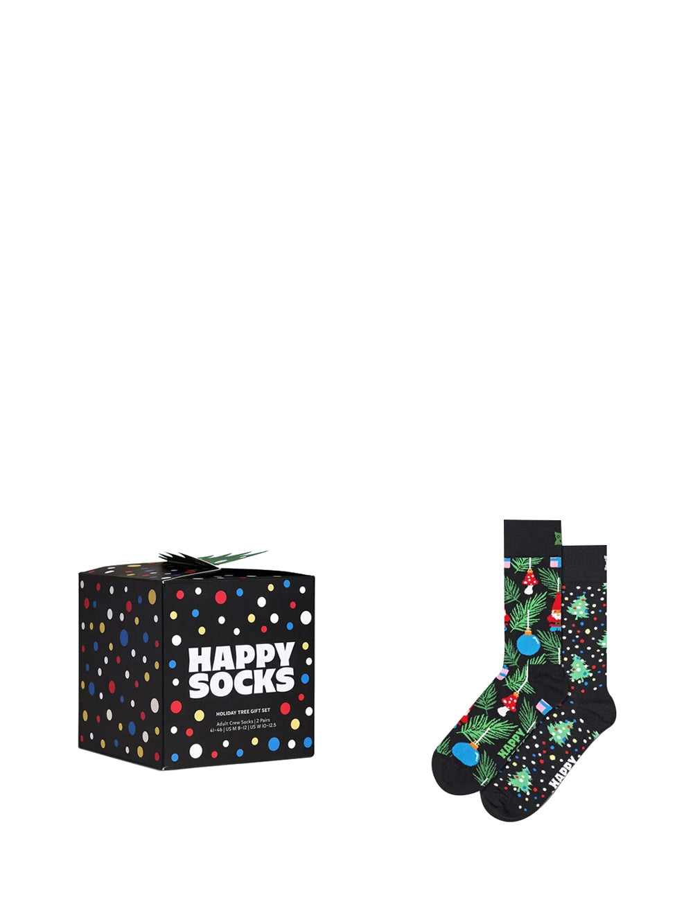 HAPPY SOCKS Happy Socks 2-Pack Holiday Tree Socks - Nero Nero