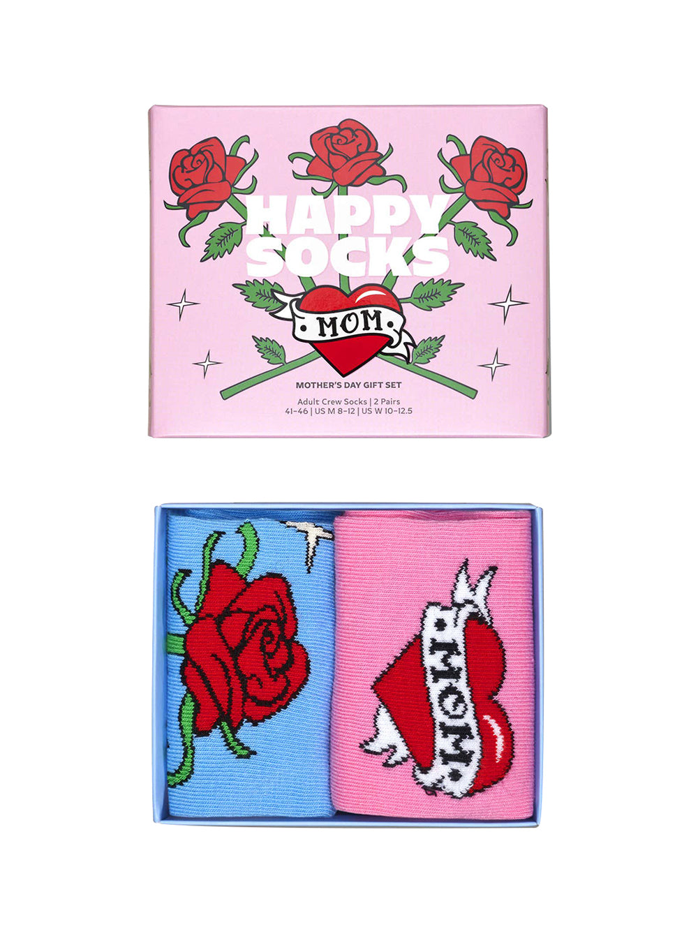 HAPPY SOCKS Happy Socks 2-Pack Mother's Day Socks - Rosa/Blu ROSA/BLU