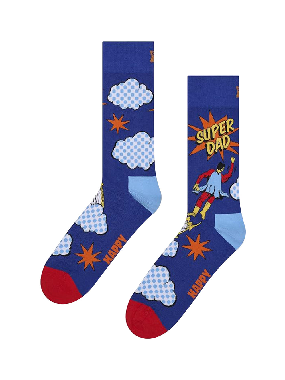 HAPPY SOCKS Calzini 2-Pack Happy Socks Super Dad Socks - Blu BLUE