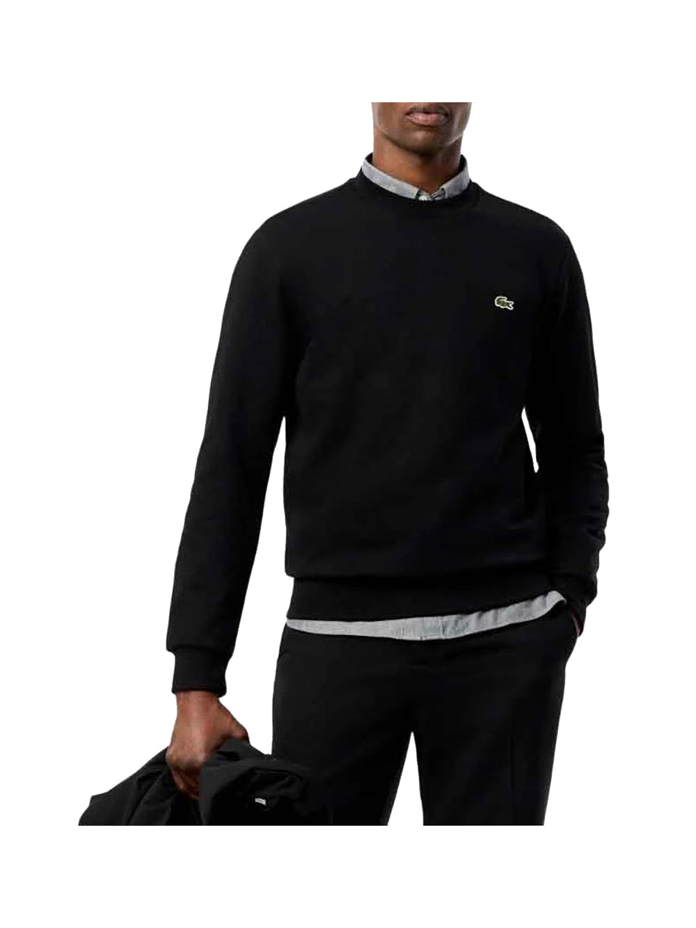 LACOSTE Lacoste Felpa Uomo Nero Nero