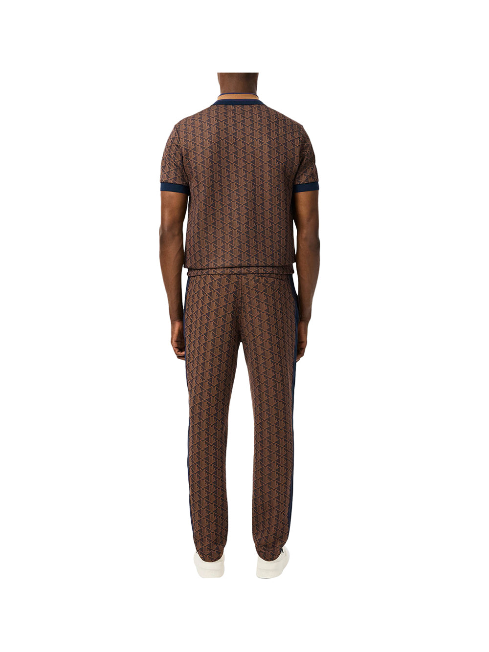 LACOSTE Lacoste Pantaloni della tuta in con monogramma Paris Marrone Marrone