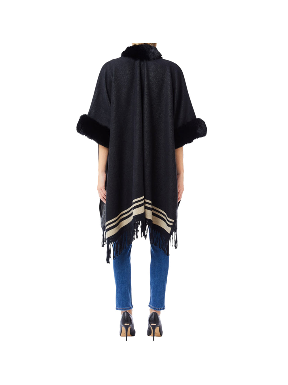 LIU JO SOFT1 Liu Jo Poncho Donna Nero Nero