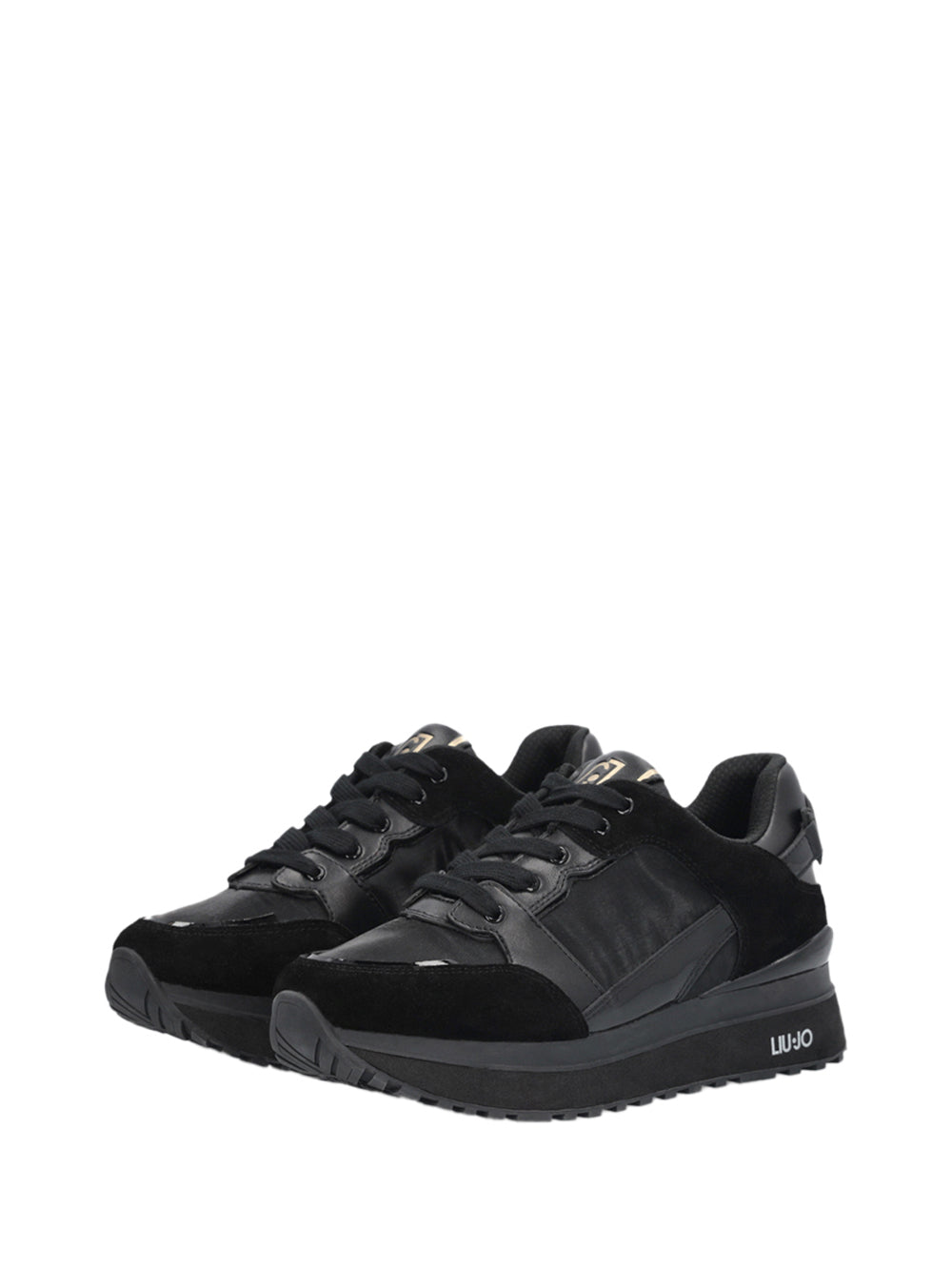 LIUJO CALZATURE SPORT Liu Jo Sneakers Maxi Wonder 91 platform in pelle Nero Nero