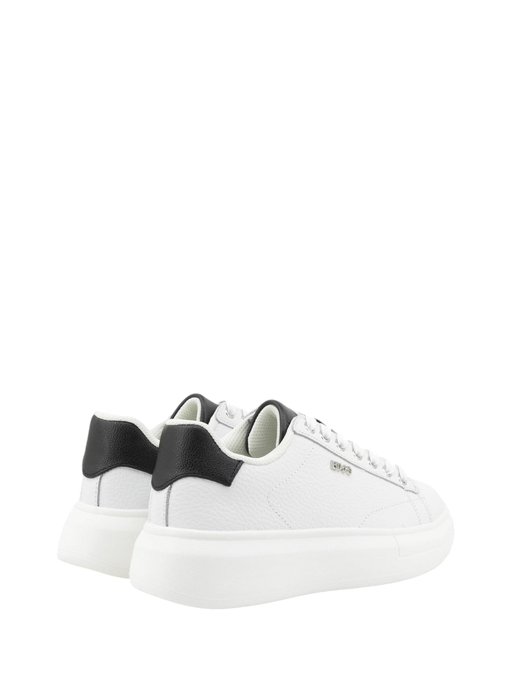 LIUJO CALZATURE SPORT Sneakers Babol 01 Liu Jo In Pelle Bottalata - Bianco Bianco/nero