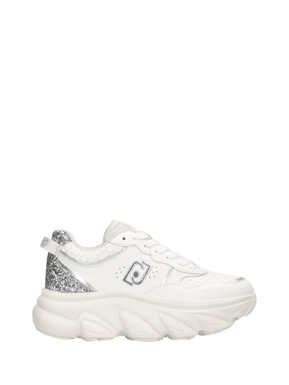LIUJO CALZATURE SPORT Sneakers Liu Jo Steffy 01 Chuncky in pelle e glitter Bianco Bianco