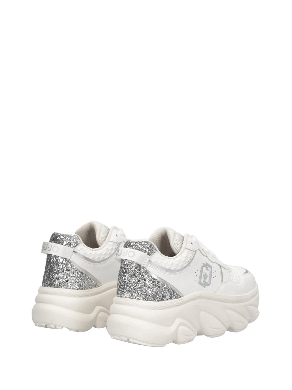 LIUJO CALZATURE SPORT Sneakers Liu Jo Steffy 01 Chuncky in pelle e glitter Bianco Bianco