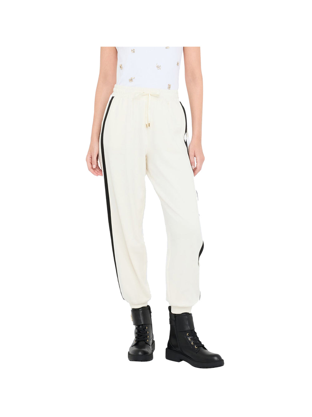 LIUJO SPORT Liu Jo Pantalone Donna B.co Latte/nero - Bianco B.Co Latte/Nero
