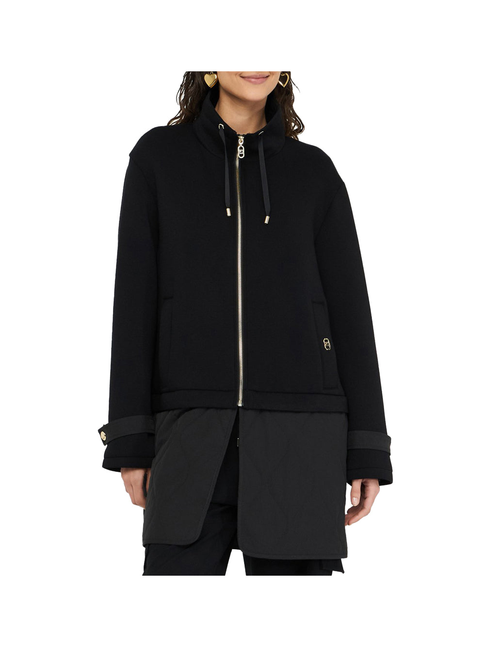 LIUJO SPORT Liu Jo Giacca in scuba e nylon Nero Nero