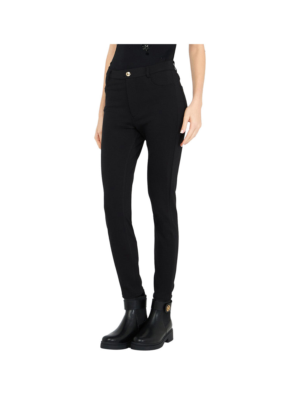 LIUJO SPORT Liu Jo Pantalone Donna Nero Strass - Nero Nero strass