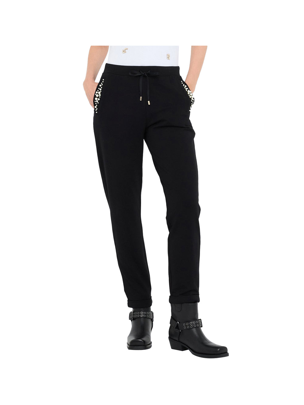 LIUJO SPORT Liu Jo Pantatuta Donna Nero Rivet - Nero Nero Rivet