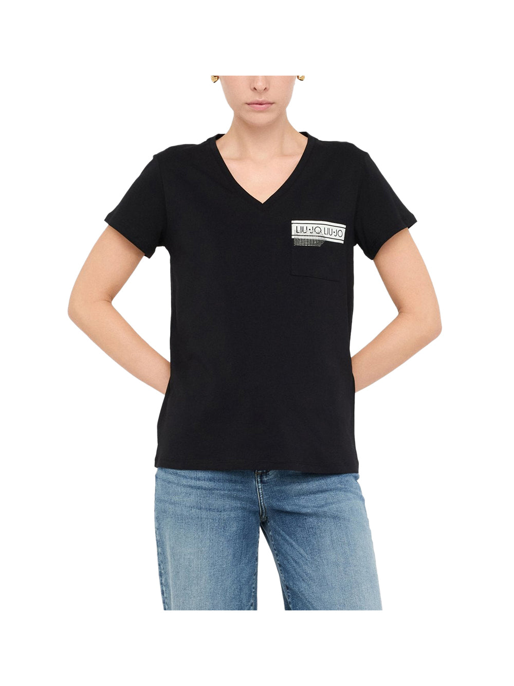 LIUJO SPORT Liu Jo T-shirt Nero Nero/Liujo Band