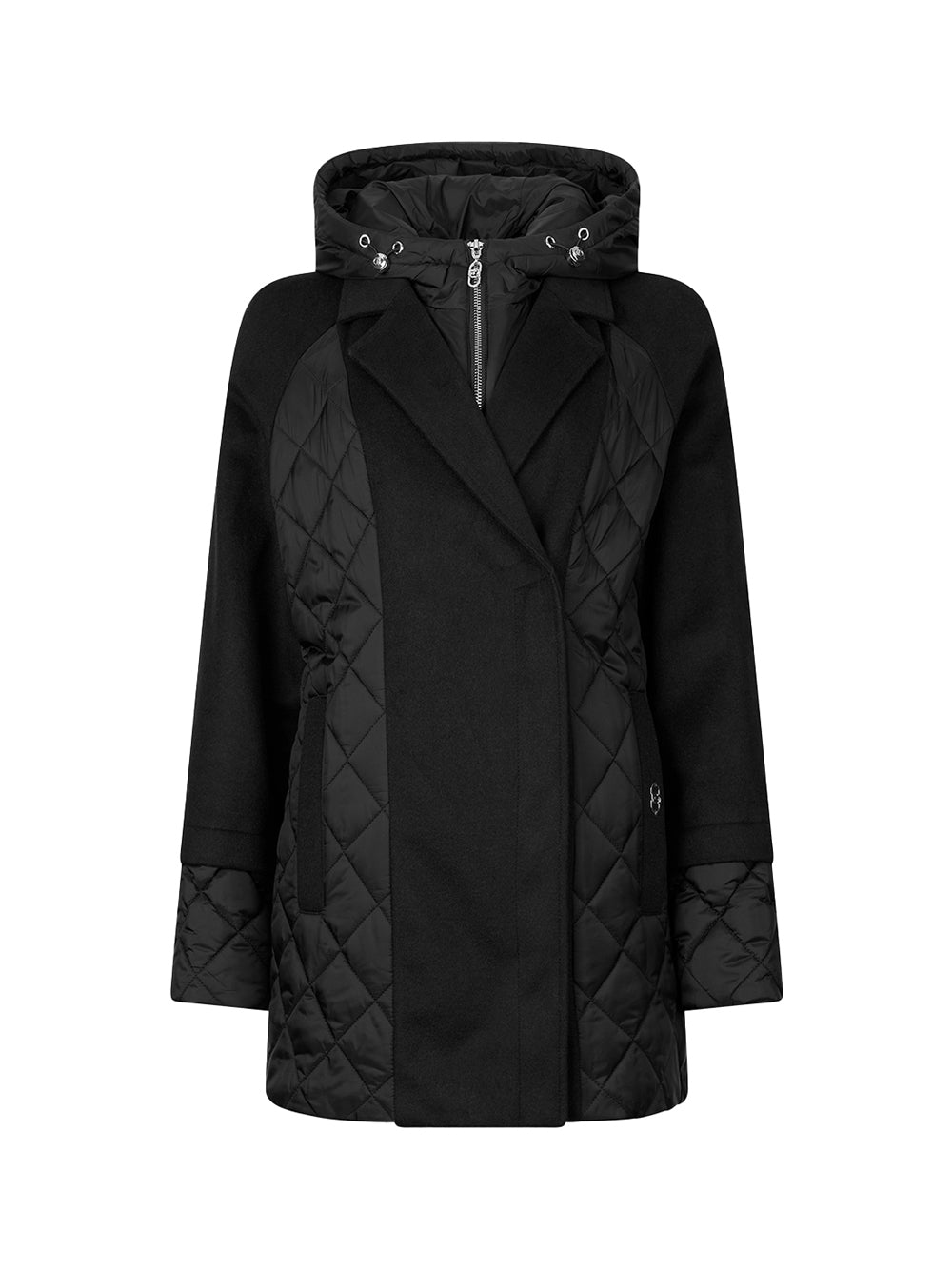 LIUJO SPORT Liu Jo Cappotto con inserti in nylon trapuntato Nero Nero