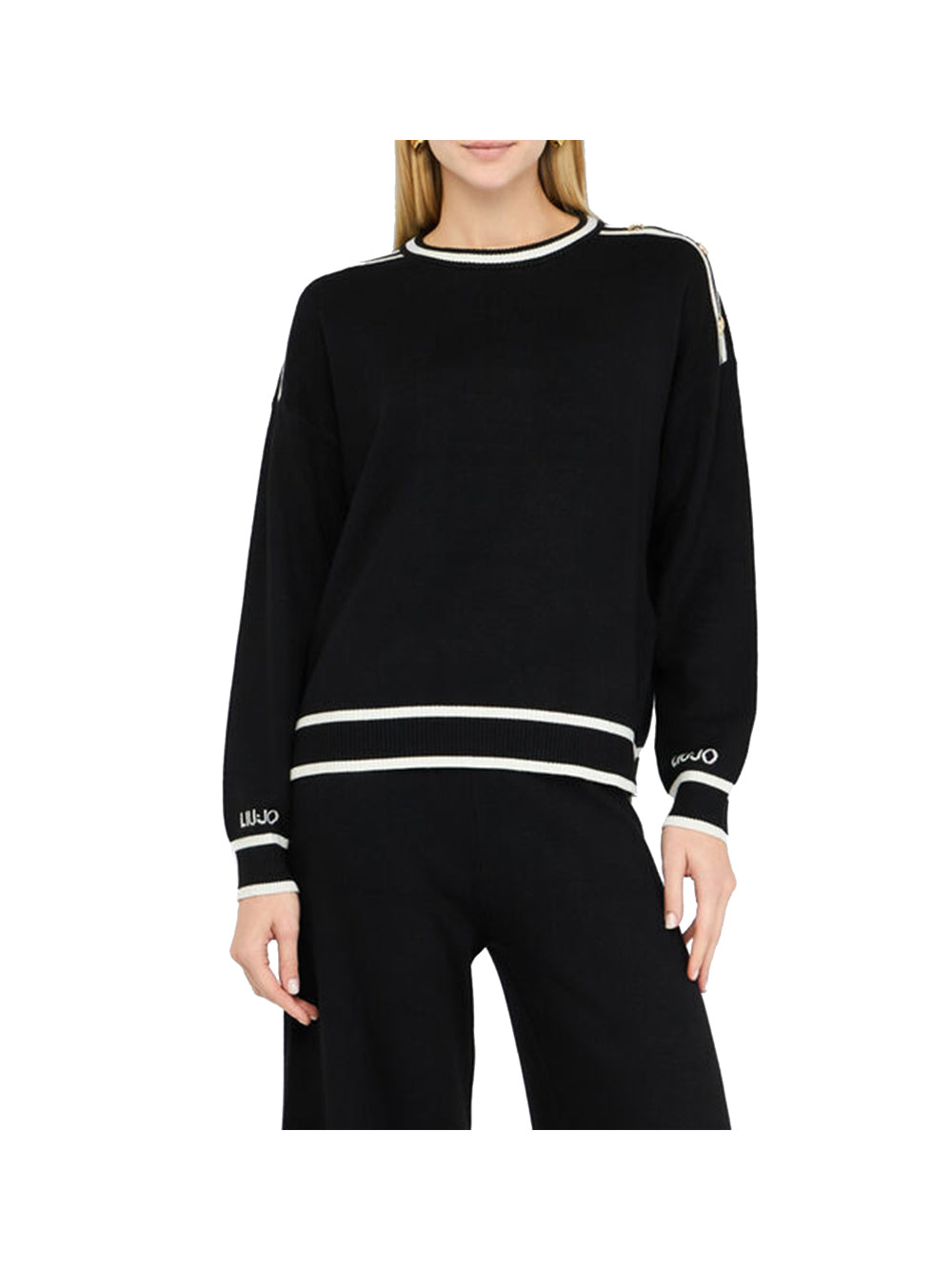 LIUJO SPORT Ecs Maglia Chiusa Liu Jo Nero Nero/Bianco Latte