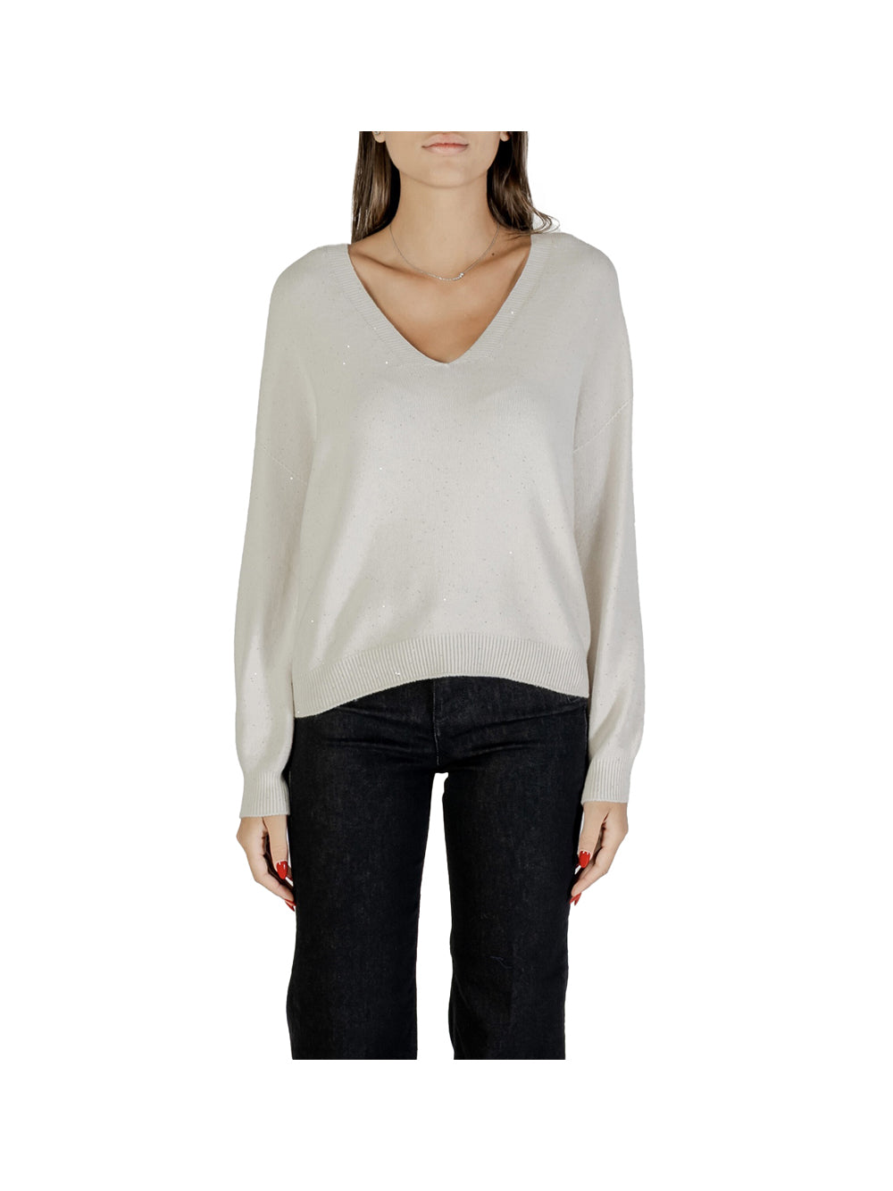 LIU.JO WHITE Liu Jo Maglia Donna - Bianco Bianco Lana Met.