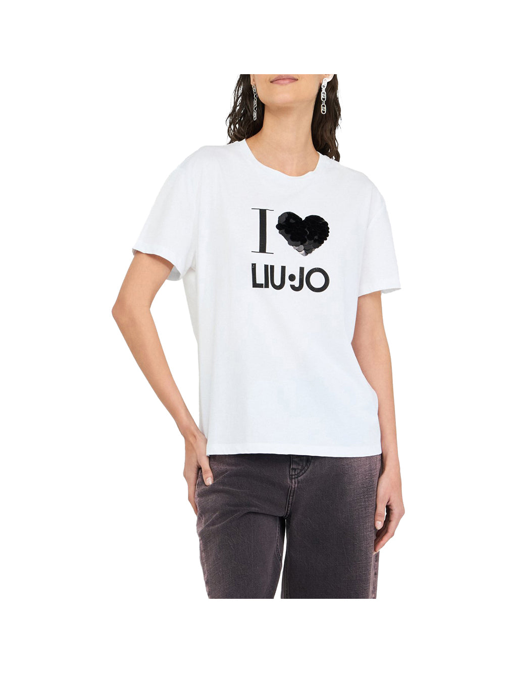 LIU.JO WHITE Liu Jo T-Shirt Donna Bianco Bianco