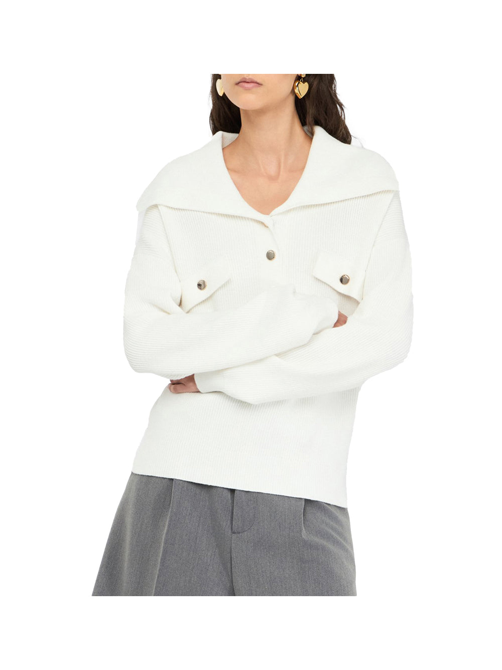 LIU.JO WHITE Liu Jo Maglia Donna - Bianco Bianco Lana