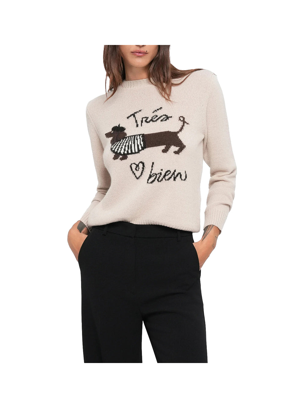 MAXMARA WEEKEND 2USCITA Maglione Max Mara Weekend Bassotto Multicore FANTASIA