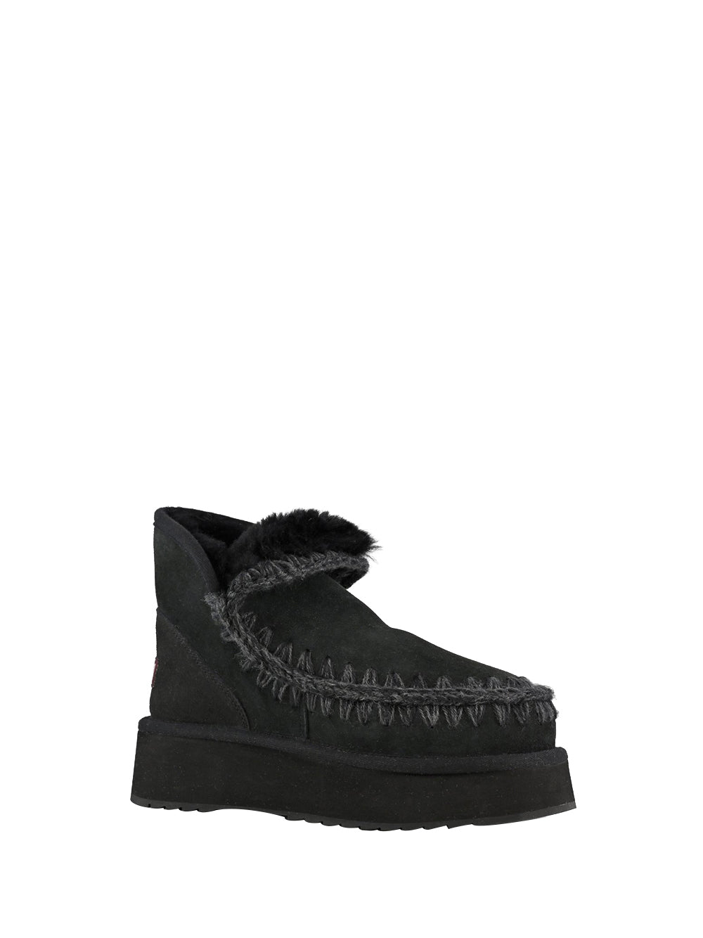MOU Mou Mini Eskimo Platform Boot Donna Nero Nero