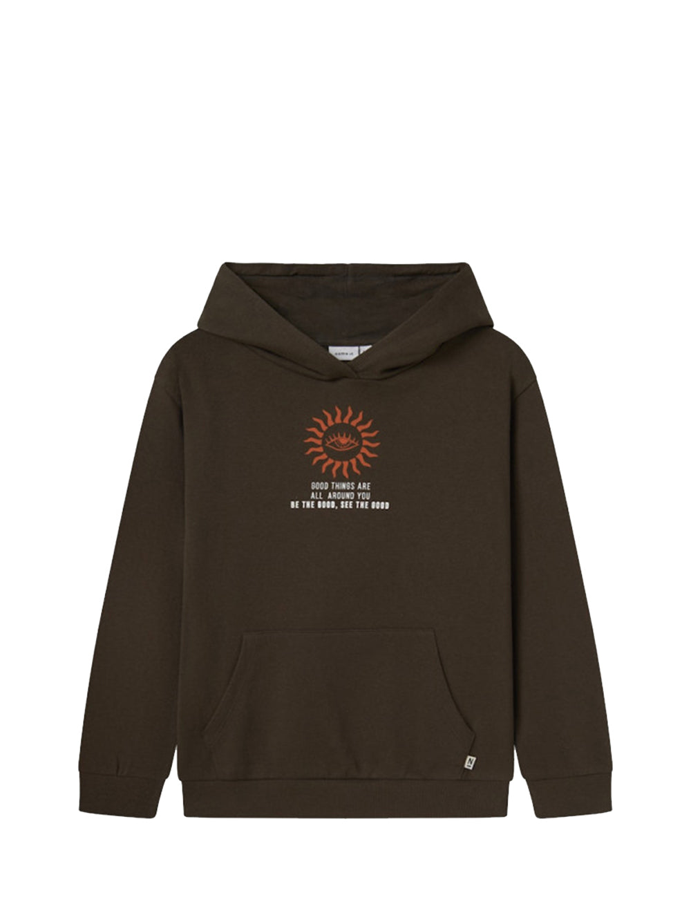 NAME IT Name It Nkmlanton ls Nreg Sweat Felpa Bambino Marrone Scuro - Marrone Marrone scuro