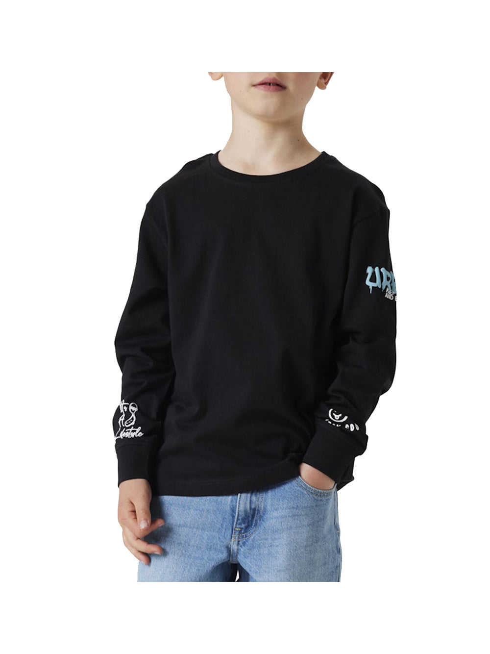 NAME IT Maglia Nkmlatimer ls Nreg Top Bambino - Nero Nero