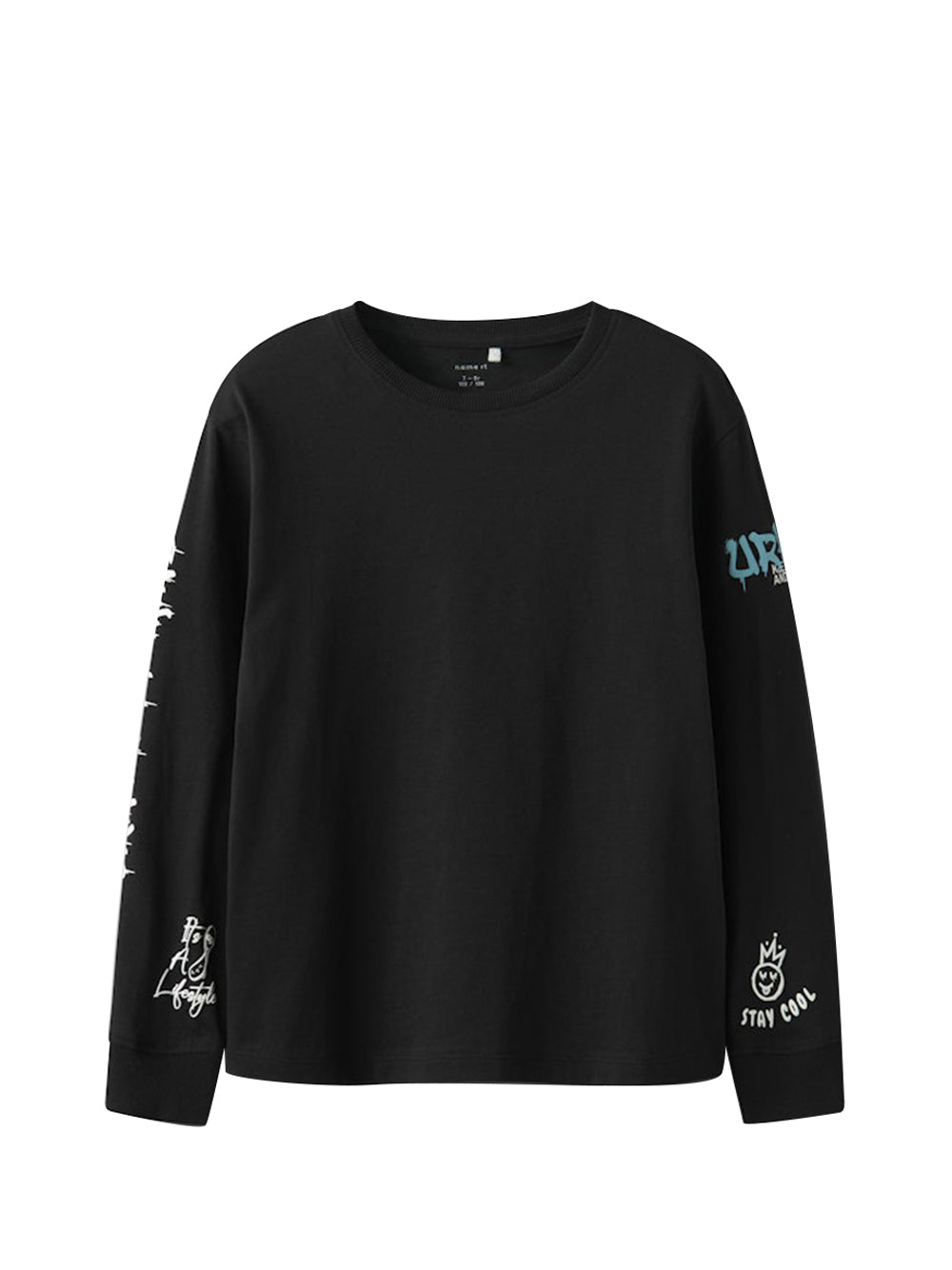 NAME IT Maglia Nkmlatimer ls Nreg Top Bambino - Nero Nero
