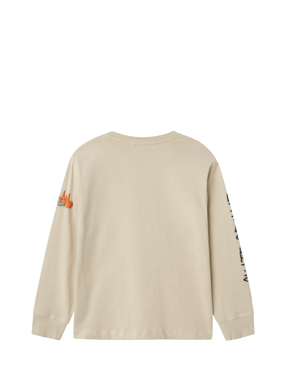 NAME IT Guess T-Shirt Nkmlatimer ls Nreg Top Bambino - Beige Beige