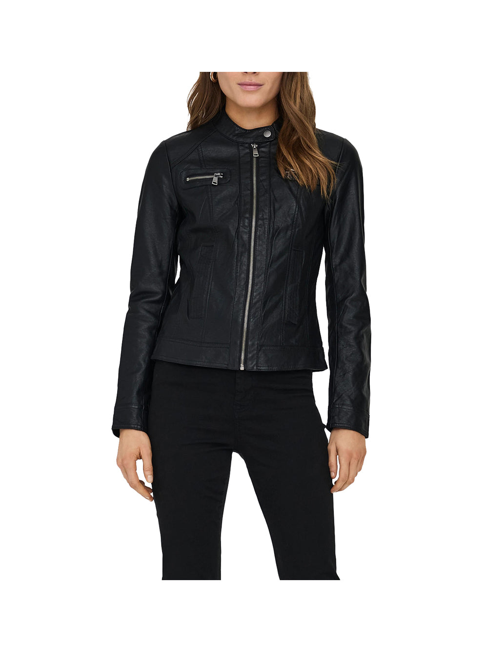 ONLY DROP4 Only Giubbotto Onlbandit Faux Leather Biker - Nero Nero