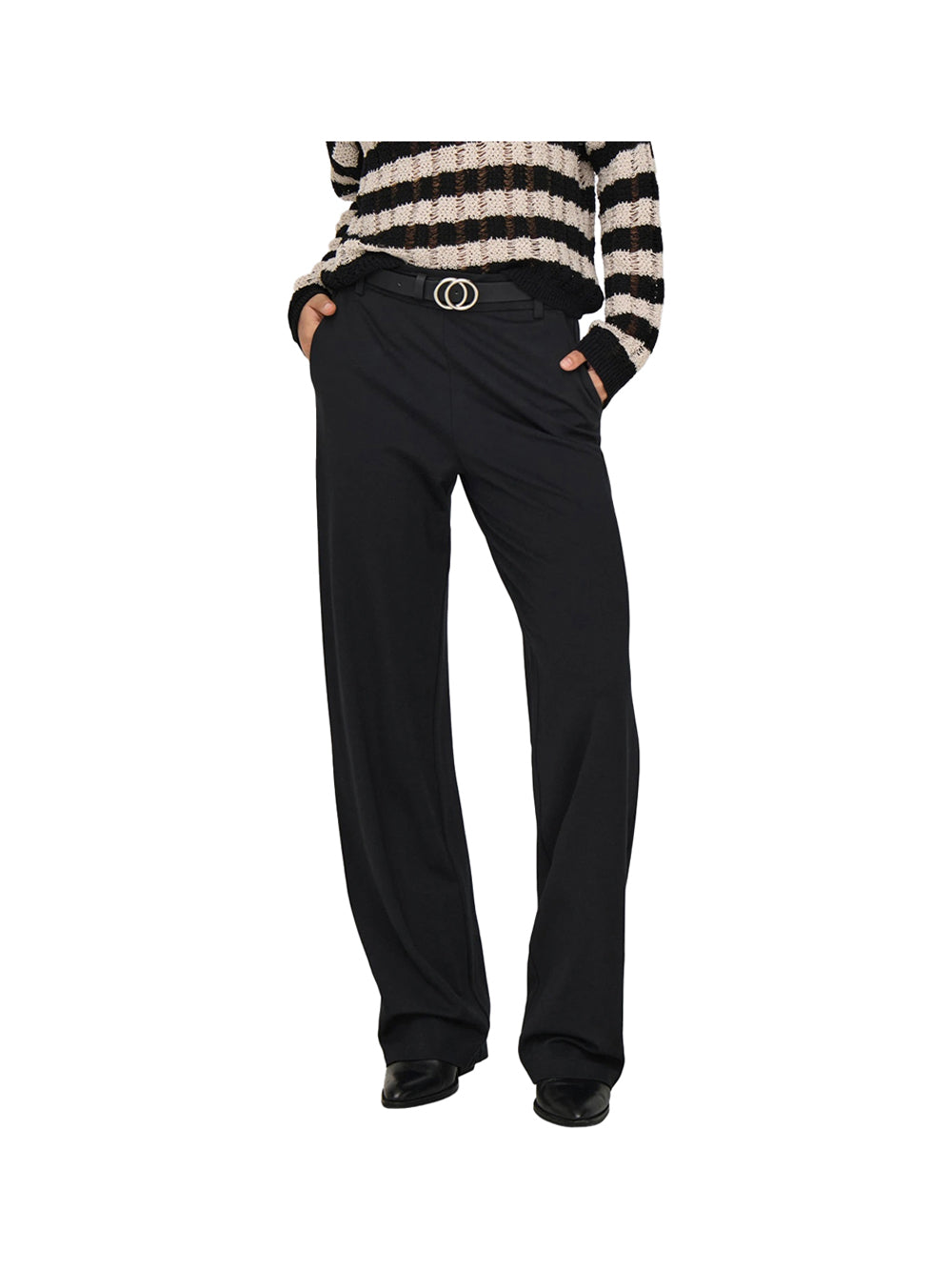 ONLY DROP4 Pantatuta Only Onlpopotrash Straight Fit - Nero Nero