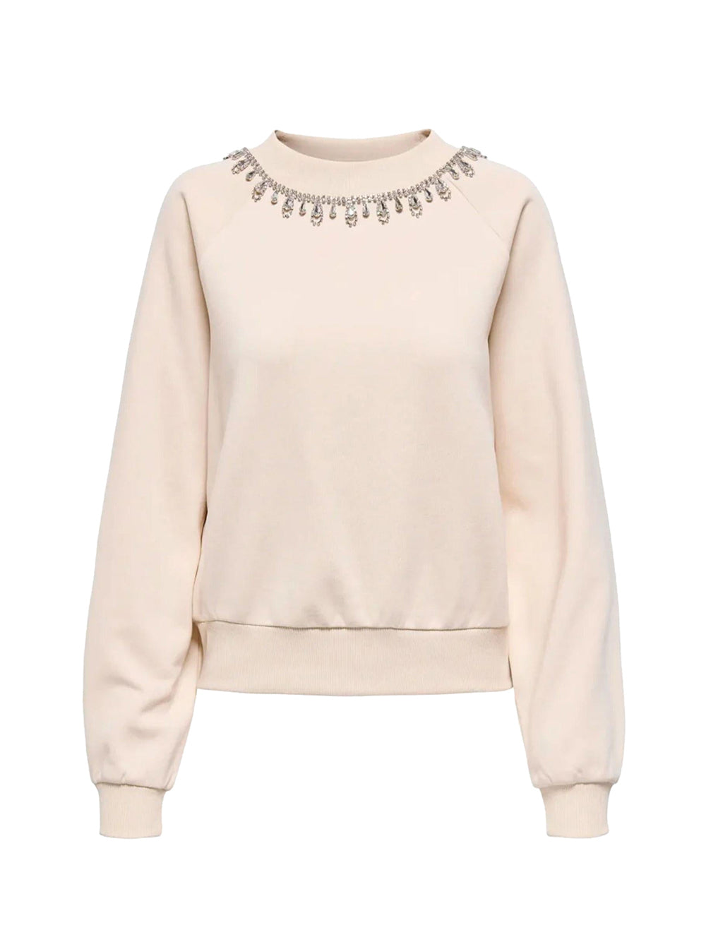 ONLY DROP5 Only Felpa Donna Ecru - Beige Ecru