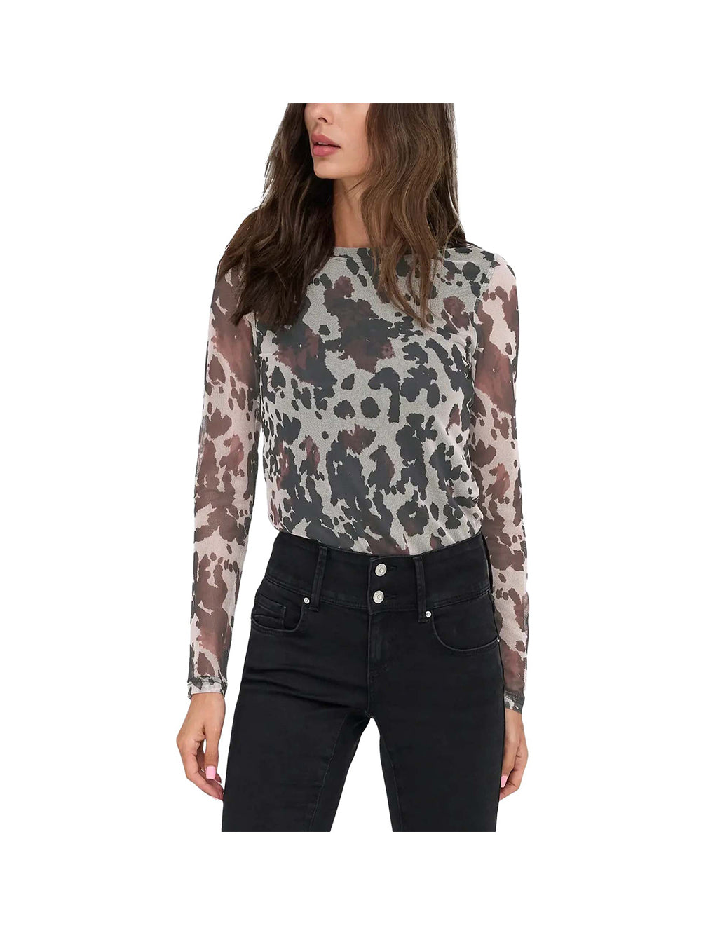 ONLY DROP5 Only Maglia Donna - Marrone Marrone