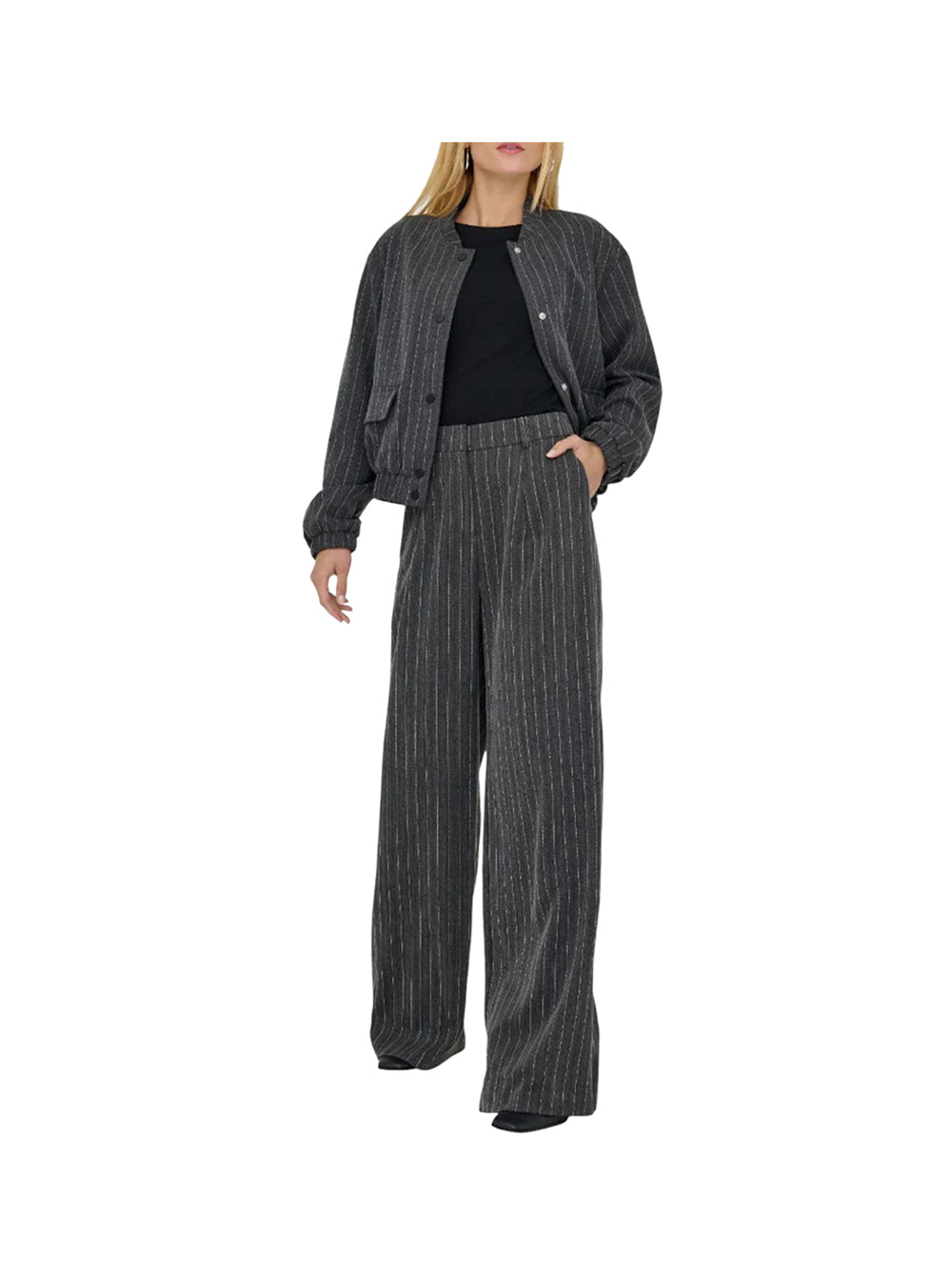 ONLY DROP6 Pantalone Only Onlsiga - Grigio Grigio