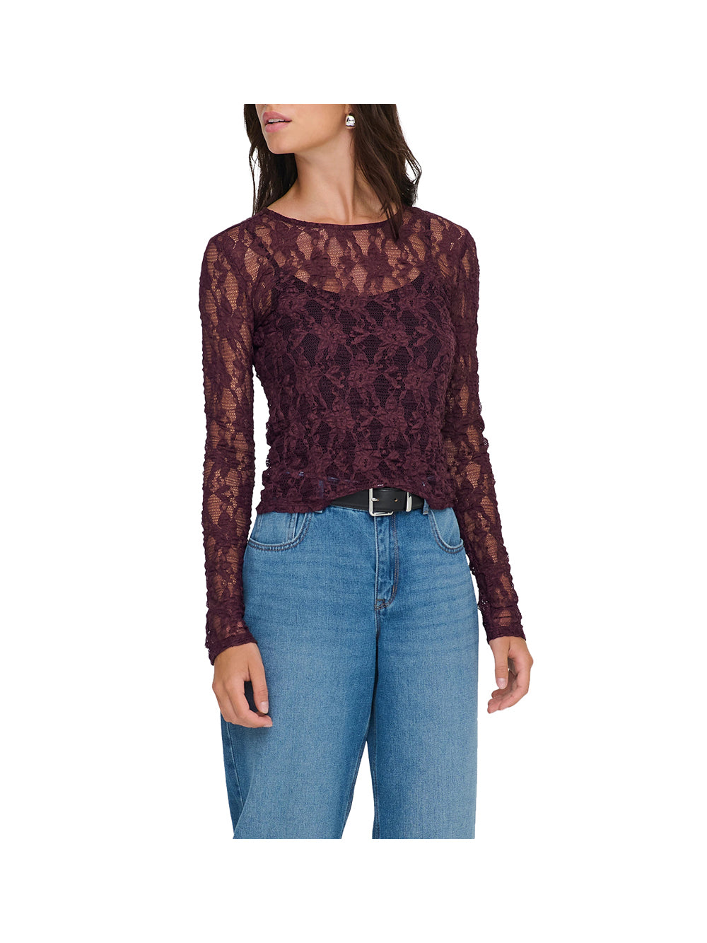 ONLY DROP7 Maglia Only Onlalba - Marrone Marrone