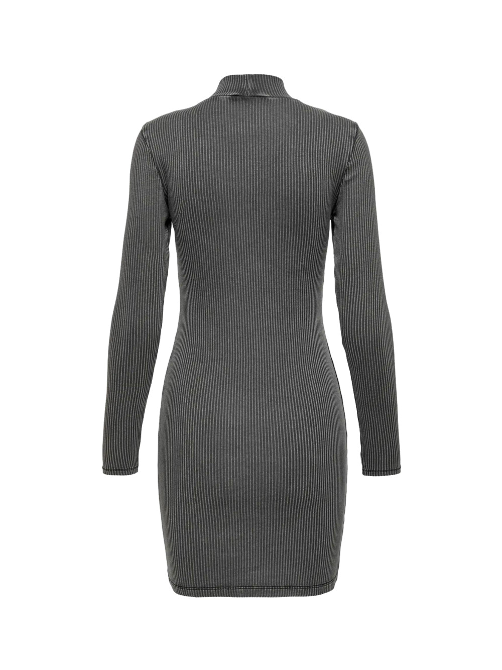 ONLY STOCK Abito Onlfelina Ls Mock Neck - Nero/Grigio Nero
