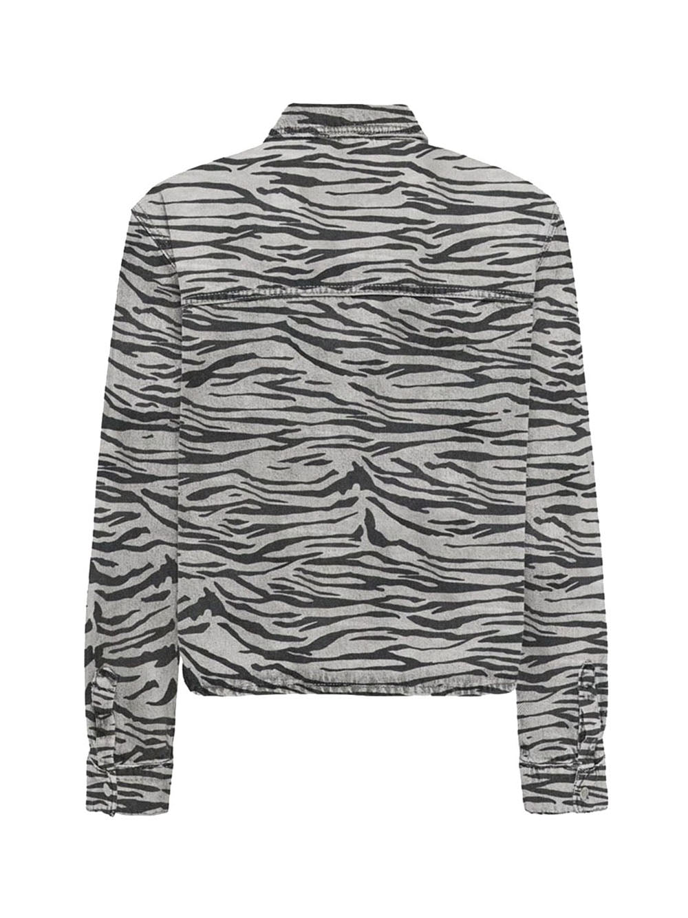 ONLY STOCK Camicia Only Onlcassie Ls Zebra - Bianco/Nero Bianco/nero