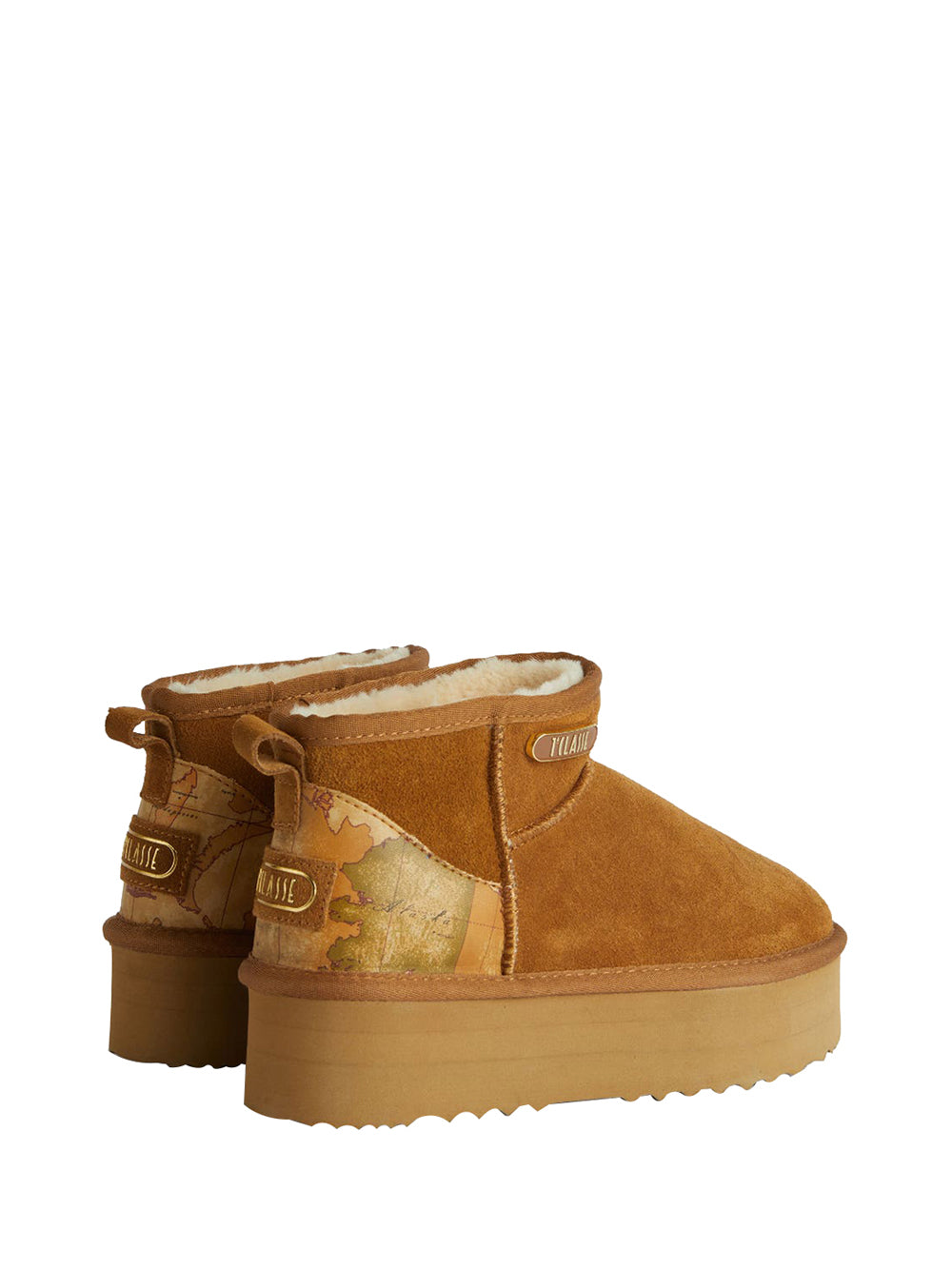 PRIMA CLASSE Stivaletti Prima Classe imbottiti in pelle scamosciata con logo smaltato Naturali Naturale