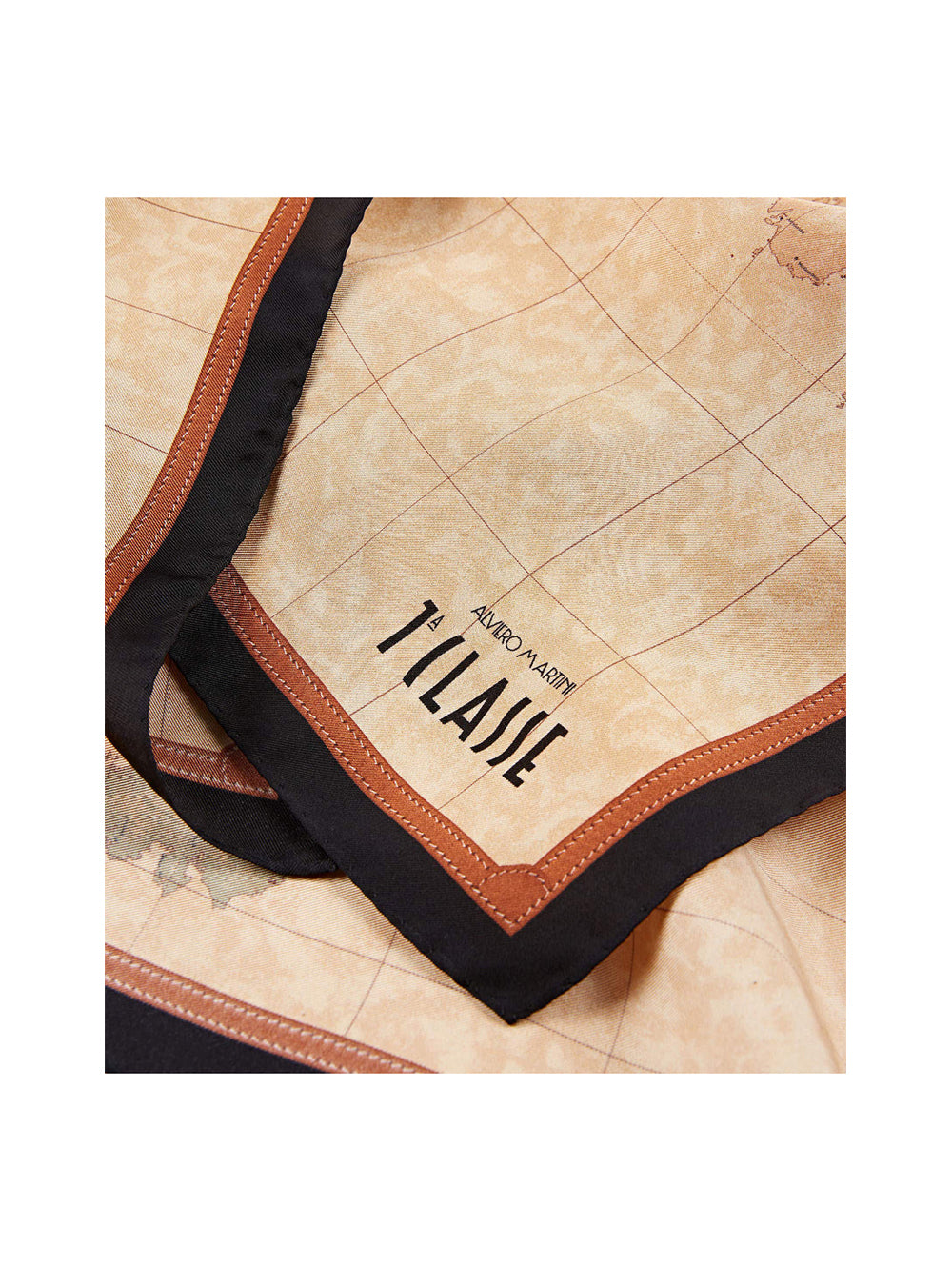 PRIMA CLASSE SETA Alviero Martini Foulard Geo Classic in seta 70x70 Nero Nero