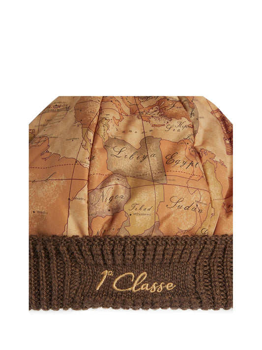 PRIMA CLASSE SETA Alviero Martini Cuffia in nylon Geo Classic con risvolto Castagna Castagna