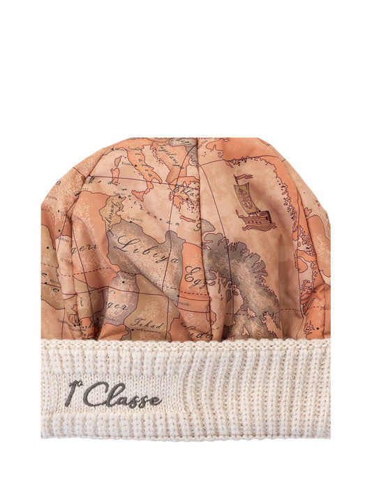 PRIMA CLASSE SETA Alviero Martini Cuffia in nylon Geo Classic con risvolto Panna Panna