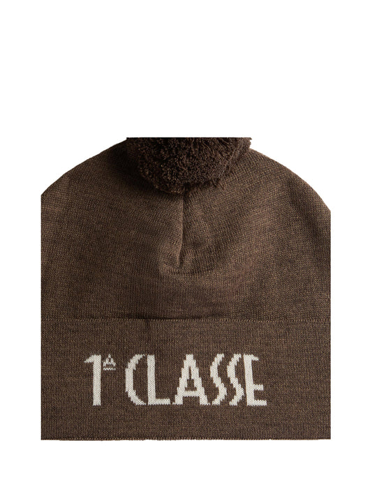 PRIMA CLASSE SETA Alviero Martini Cappellino con pom-pon in misto lana Fango Fango