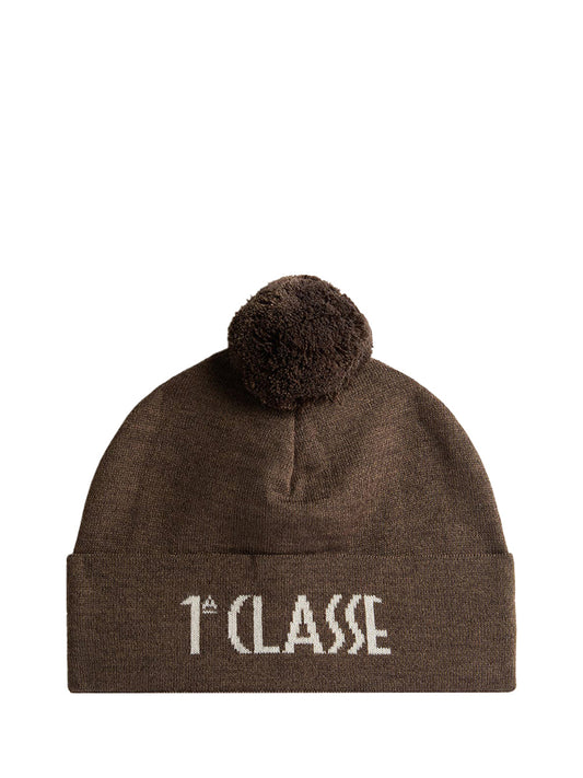 PRIMA CLASSE SETA Alviero Martini Cappellino con pom-pon in misto lana Fango Fango