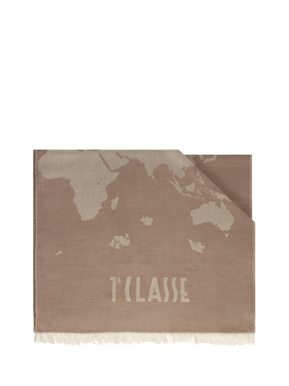 PRIMA CLASSE SETA Sciarpa Geo Pieno in misto modal e viscosa 50x180 Taupe TAUPE