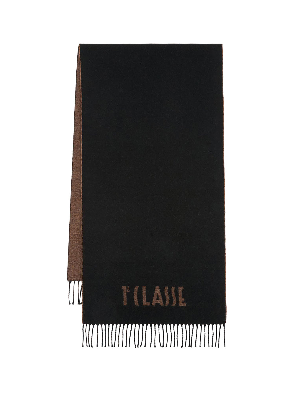 PRIMA CLASSE SETA Sciarpa con Logo piccolo 40x170 Nero Nero