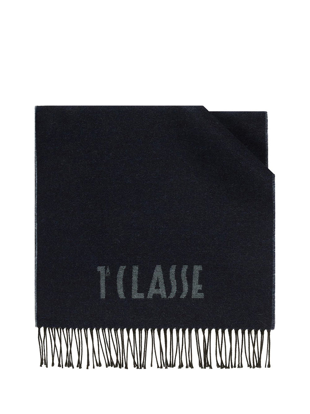 PRIMA CLASSE SETA Sciarpa con Logo piccolo 40x170 Blu Tirreno Blu Tirreno
