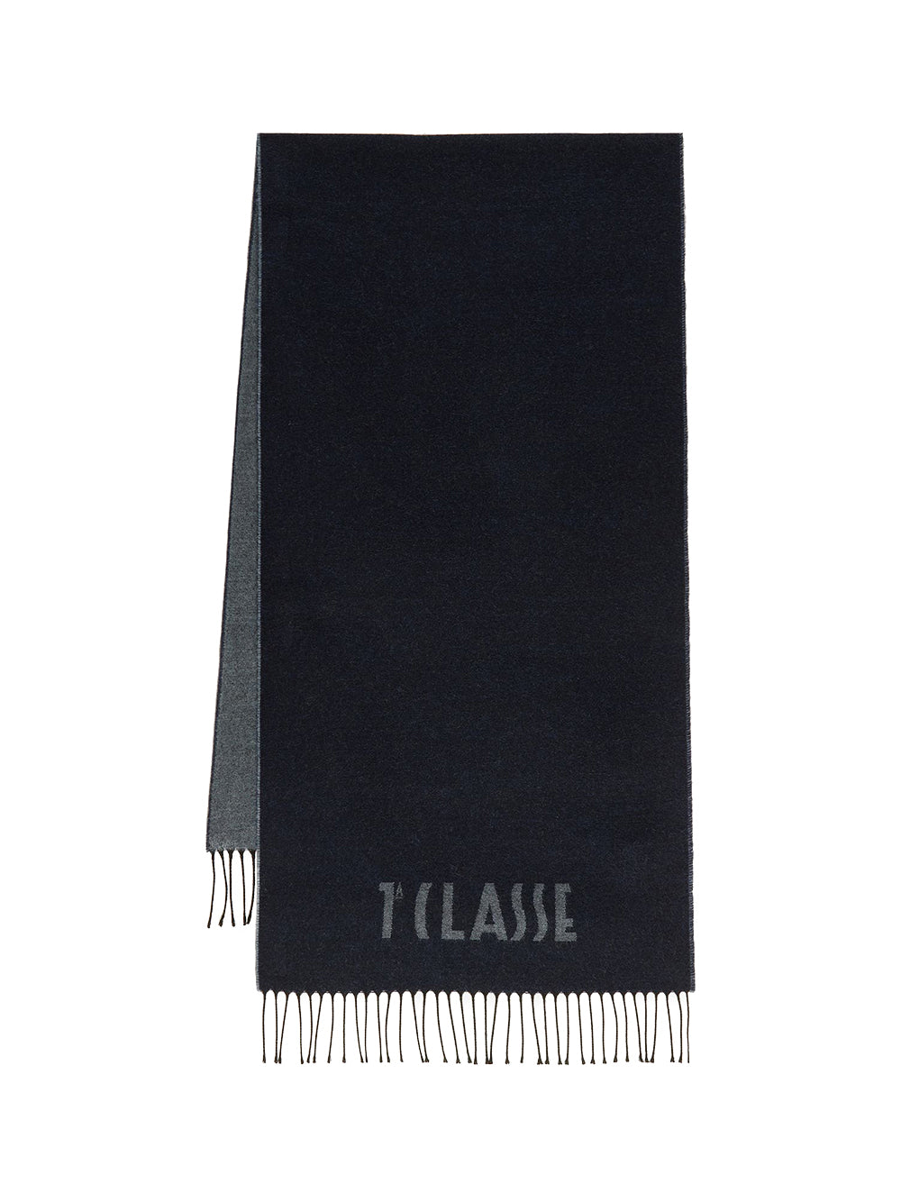 PRIMA CLASSE SETA Sciarpa con Logo piccolo 40x170 Blu Tirreno Blu Tirreno