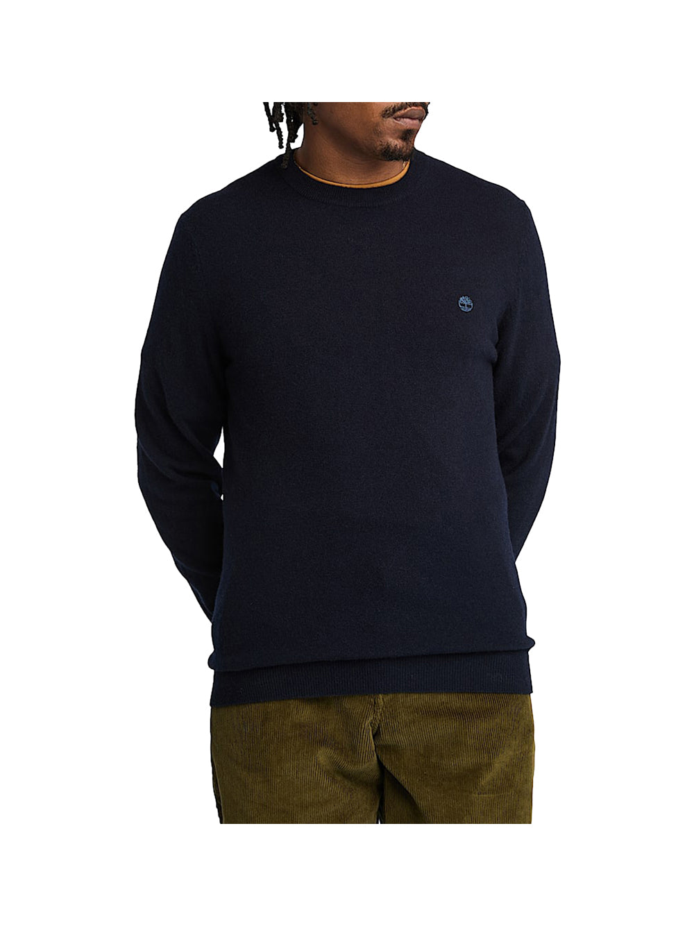 TIMBERLAND Maglione Girocollo in Lana Merino Timberland Cohas Brook - Blu Scuro Blu