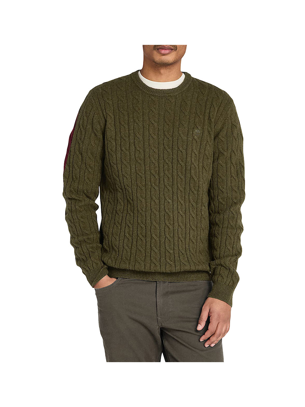 TIMBERLAND Maglione Timberland Girocollo a Trecce Phillips Brook - Verde Verde