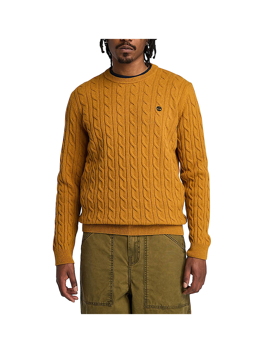 TIMBERLAND Maglione Girocollo a Trecce Phillips Brook - Giallo Giallo