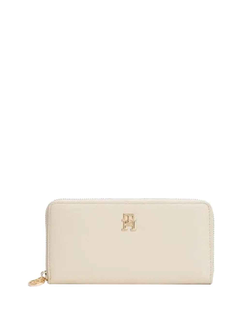 TOMMY HILFIGER 1USCITA Tommy Hilfiger Portafoglio Con Cerniera E Placca Monogramma - Beige Beige